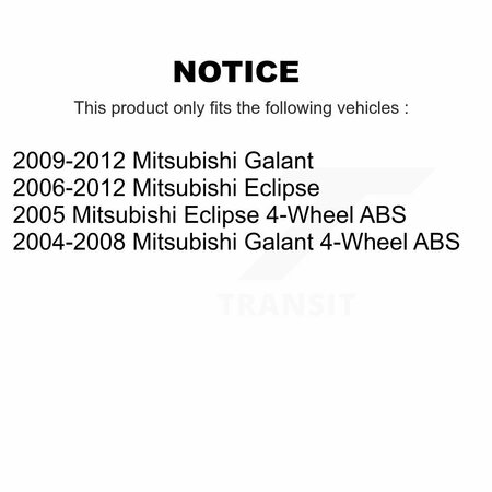 Kugel Rear Wheel Bearing And Hub Assembly Pair For Mitsubishi Galant Eclipse K70-100630